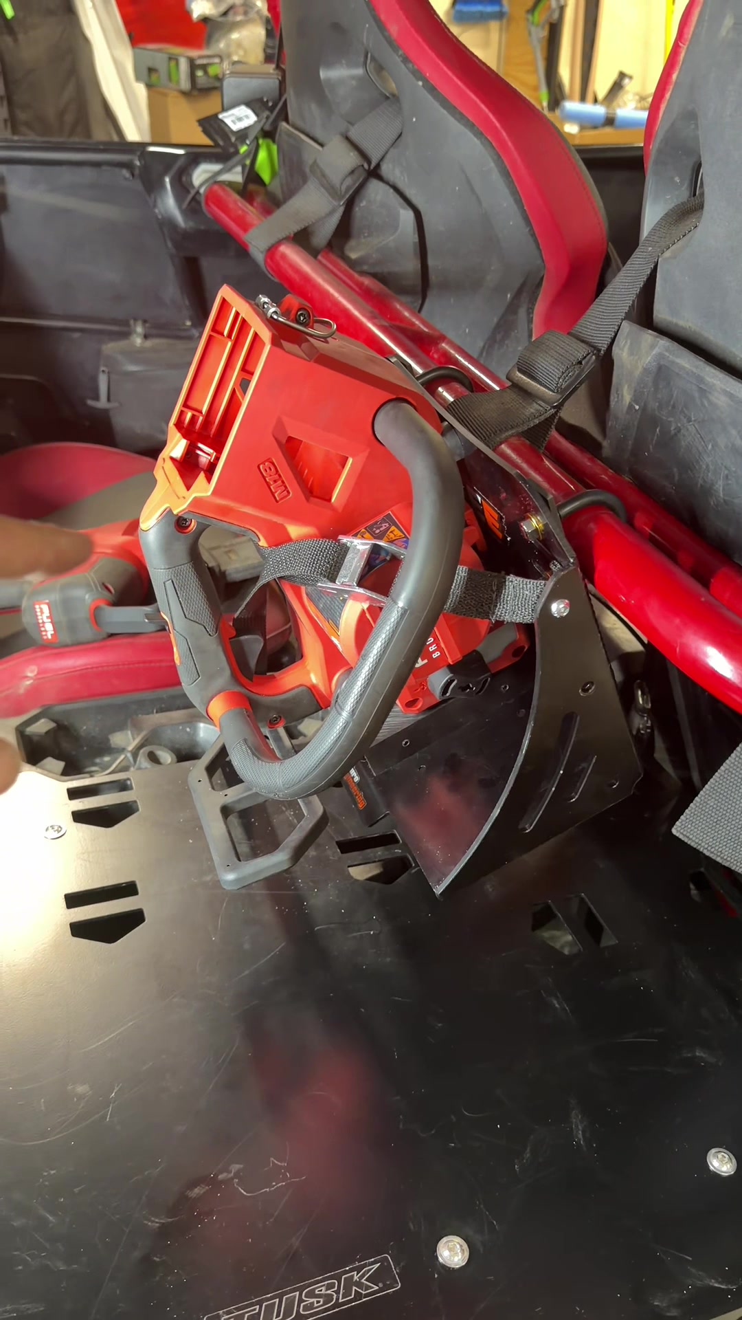 New chainsaw mount is in!  I added a little more cargo area to the Talon and always wanted a great chainsaw amount in the Mount from @Enduro Engineering fit the bill perfectly.  Hauling the @Milwaukee Tool top handle which is a perfect trail saw.   
