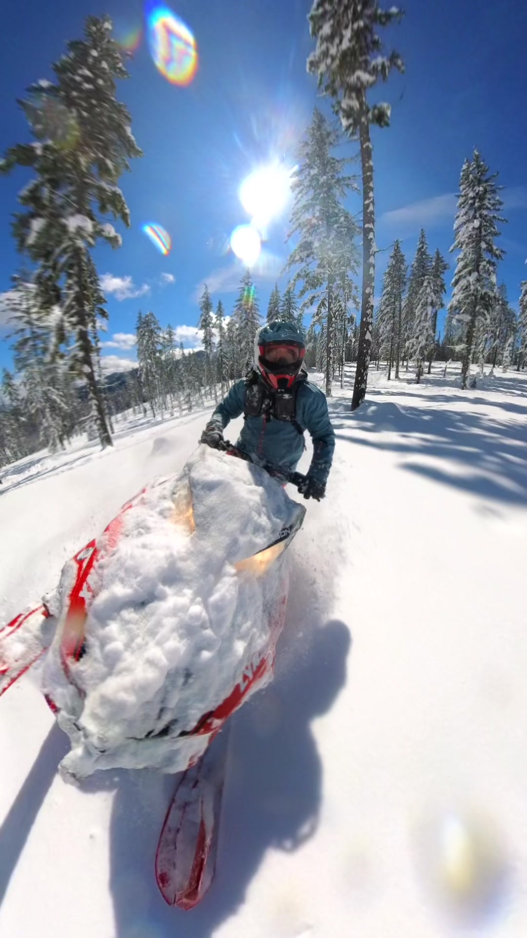 Lost my grip there for a second 😅 This day was deeeeep ❄️ and my can was screamin! 🎥 @insta360snow  Wrap by @ArcticFX Gear from @509  Crisp audio from @GGB Exhaust  Radio from @Oxbow Gear  Bar and risers from @RSIRacing  Pull cord and grips from @Cobra Pull Cords  For the boys @sledsend  Sled by @Lynx Snowmobiles  #snow #snowmobiling #winter #ggbexhaust #discover