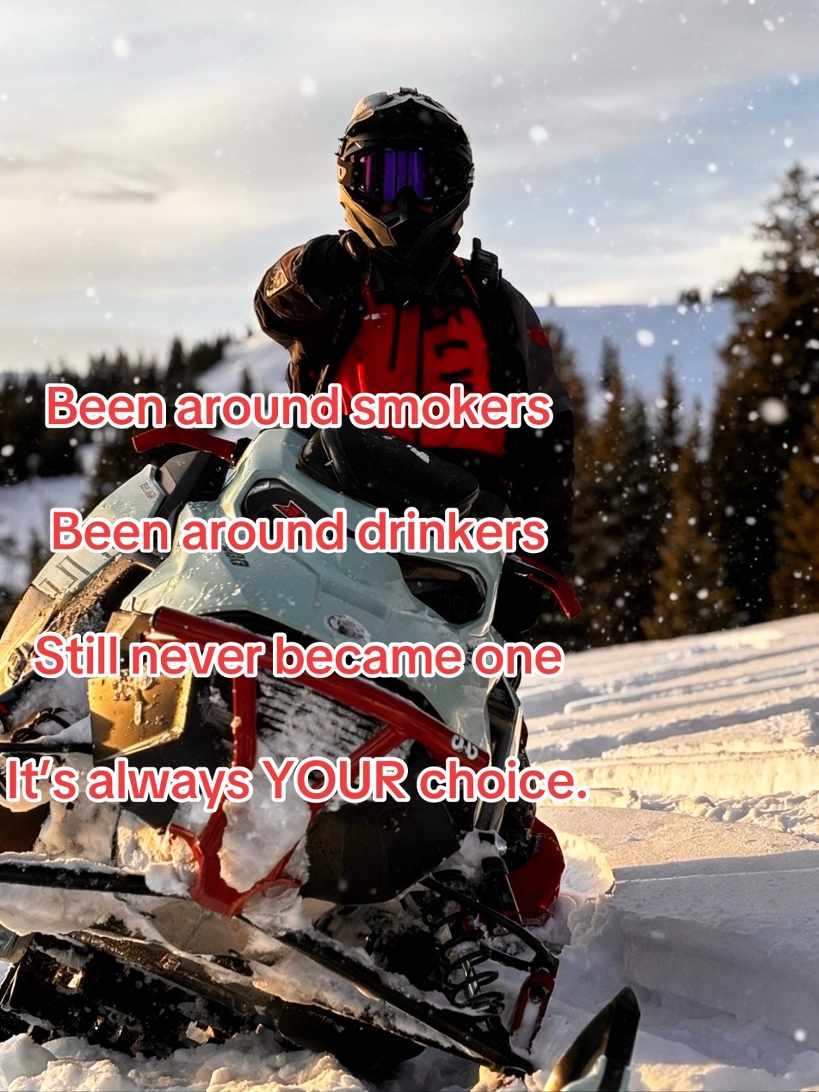 Js make the right choice #fyp #snow #choices #mountains 