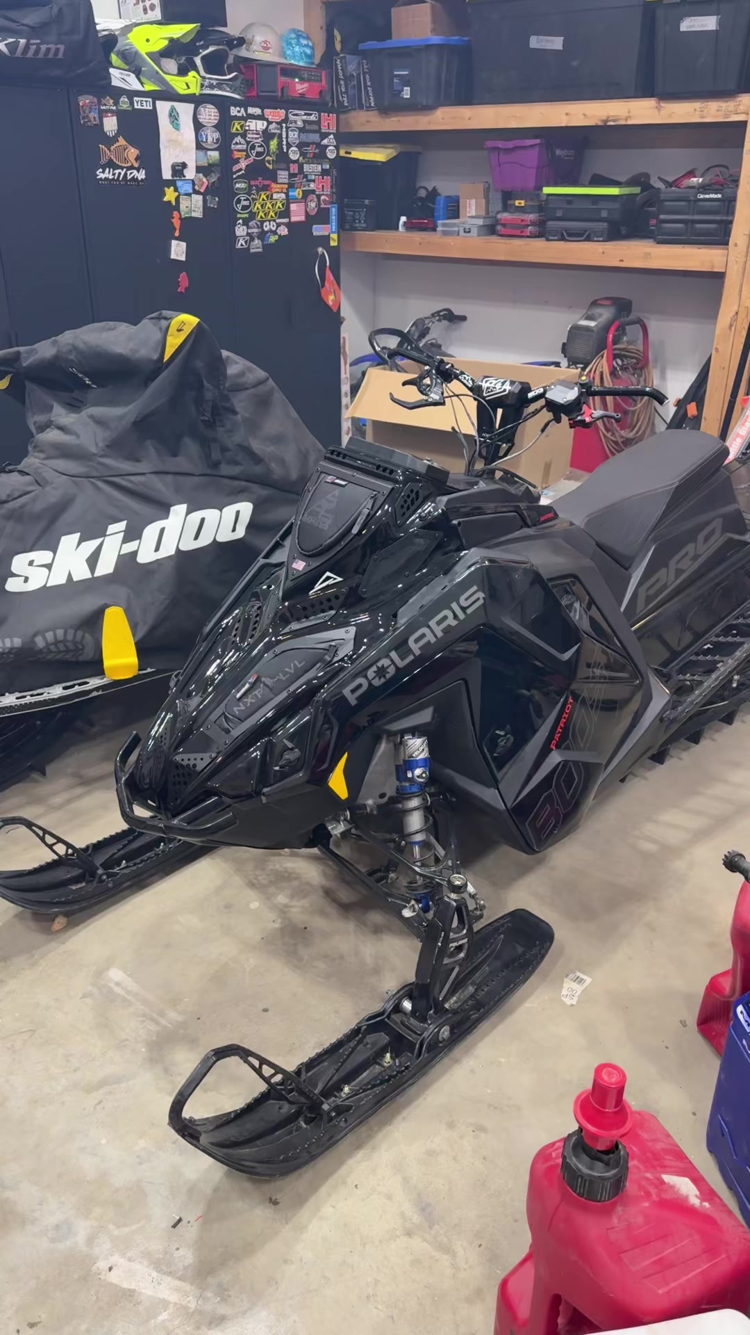 With the first storm itching to dump ❄️ who else is getting a head start on builds? @Tristen Sherlock  sais put the boats away it’s boost building season 💨 @TC Graphics  @WhiskeyThrottlePowersports @Polaris Official   #polarissnow #boost #explore #revelstoke #outdoors 
