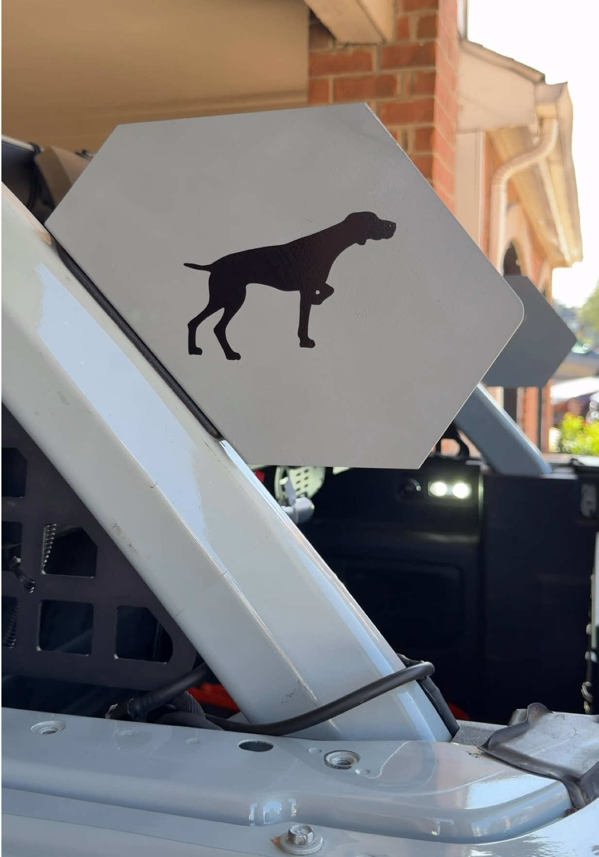 Finally took the roof off after the install of the @Bronco Outfitters Offroad rear roll bar flares.  Paint matched mine and added a BIRDDOG decal! #offroad #4x4 #fordbronco #gsp #birddog 