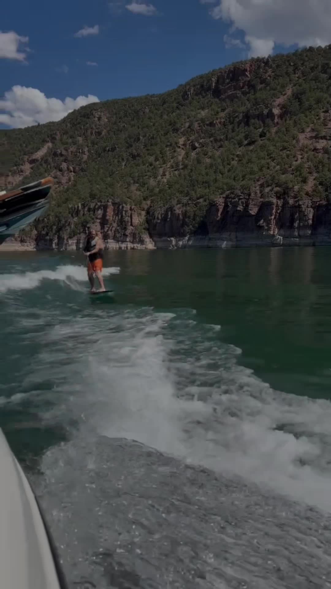 Learning how to ride the @ronixwakeboards fly board. It's been a steep one, but what a fun time!