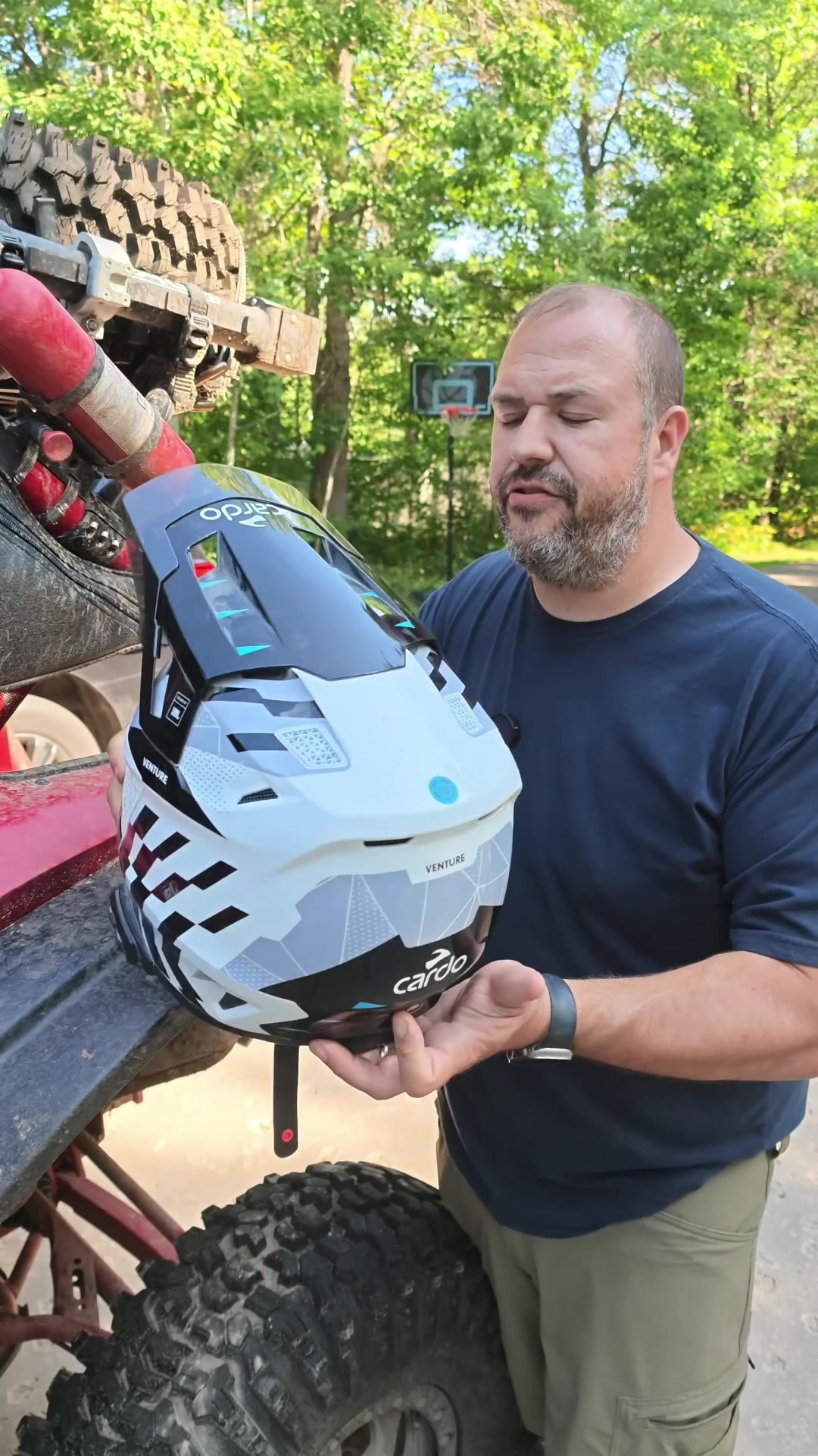 Got a new helmet!  The @Cardo ORV Venture is my new lid for the ATV.  Pretty sweet setup, nice and light and a built in Cardo.  @cardosystems Link in Bio
