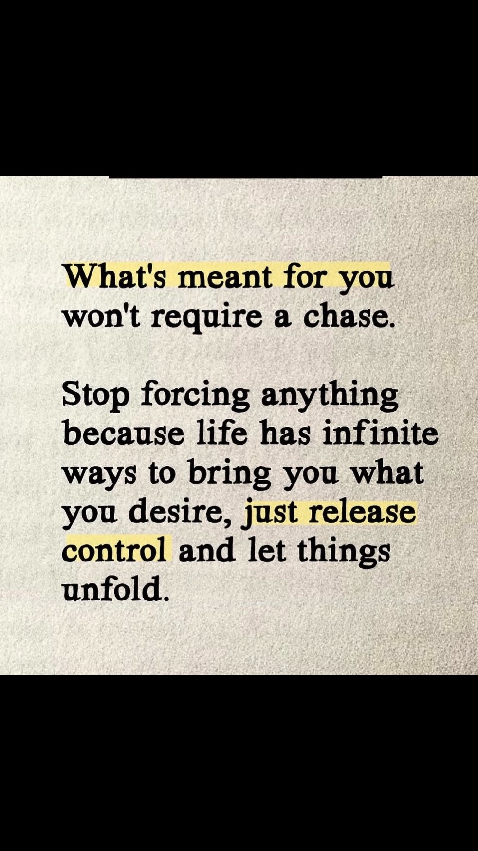 Sometimes the hardest thing to do is stop trying to control the outcome. Stop overthinking. Stop chasing answers. Stop wondering what happens next. Maybe some things are meant to unfold in their own time. The right people, the right opportunities, the right moments—they shouldn’t have to be forced. So maybe the answer is to just live, enjoy what’s happening now, and trust that what’s meant to stay will stay. And what’s meant to grow… will. 🤍 Learning to release control and just let things unfold. Do you believe what’s meant for you will find its way to you?