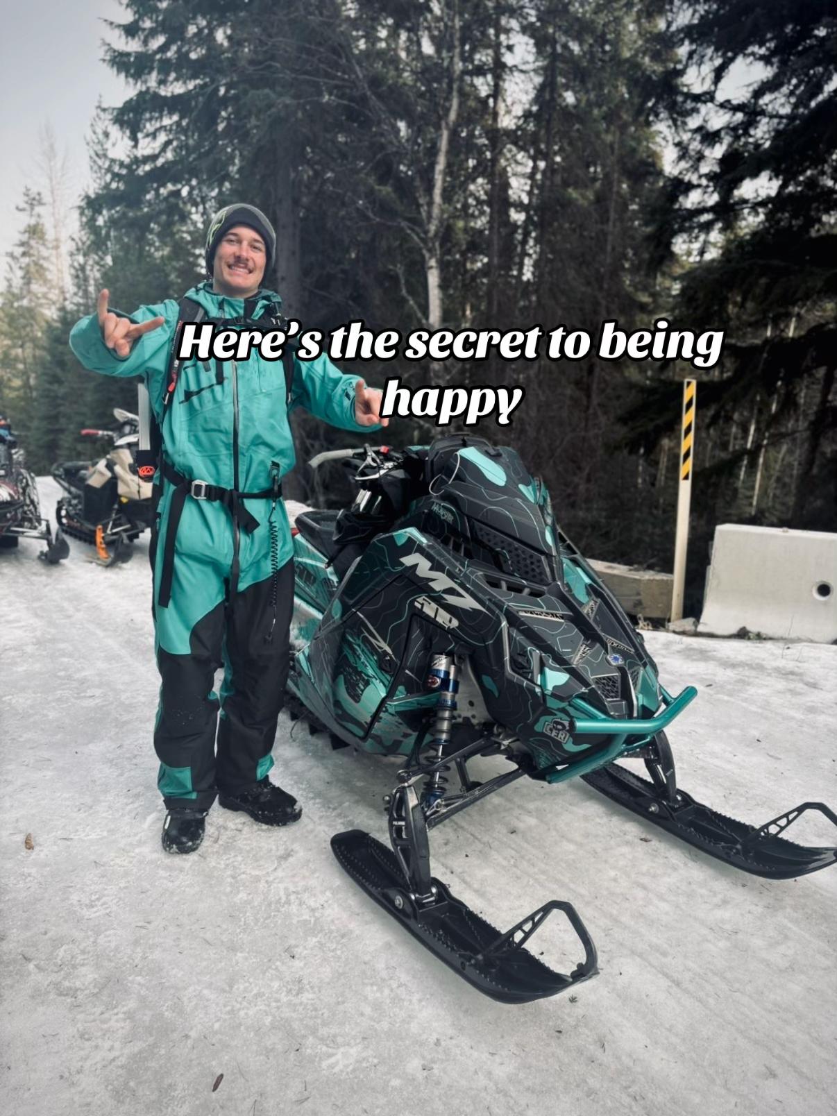That’s the secret✨#outdoors #workhardplayhard #polarissnowmobiles #docoolshit 