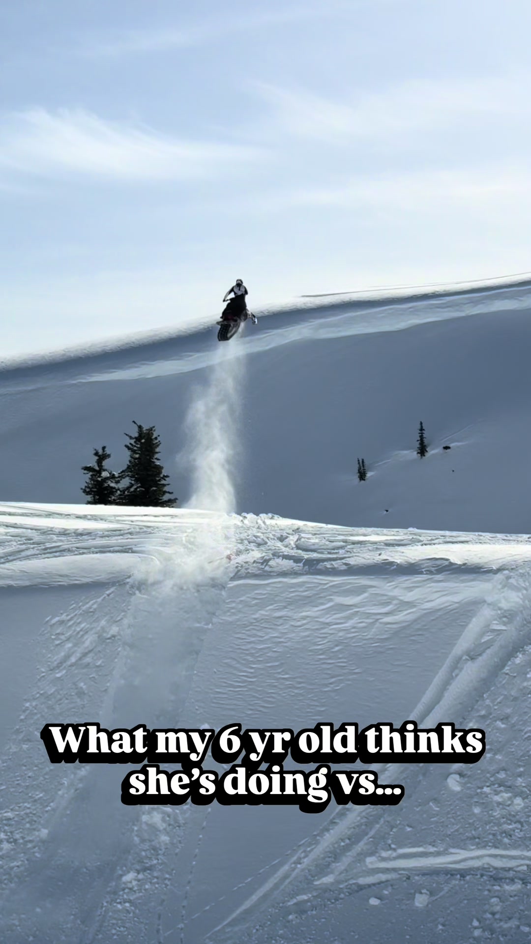 Still pretty badass I think.. 😎 #fyp #trending #snowmobile #mountains #braap 