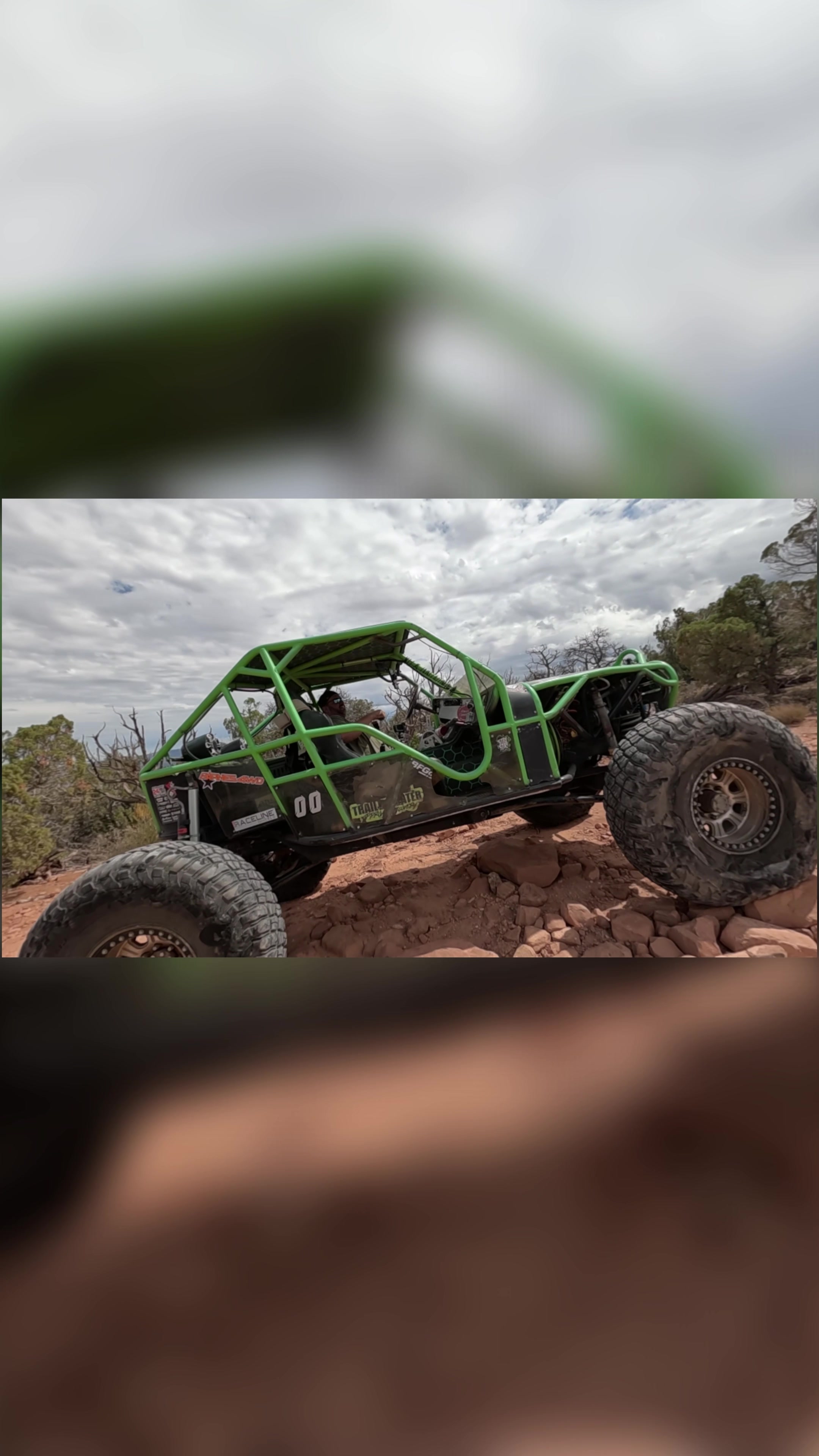 Made it to Top of the world all the way… but not on the way back had to have some help from @Trail Mater #trailmater #recovery #racecar #rockcrawling #moabutah 