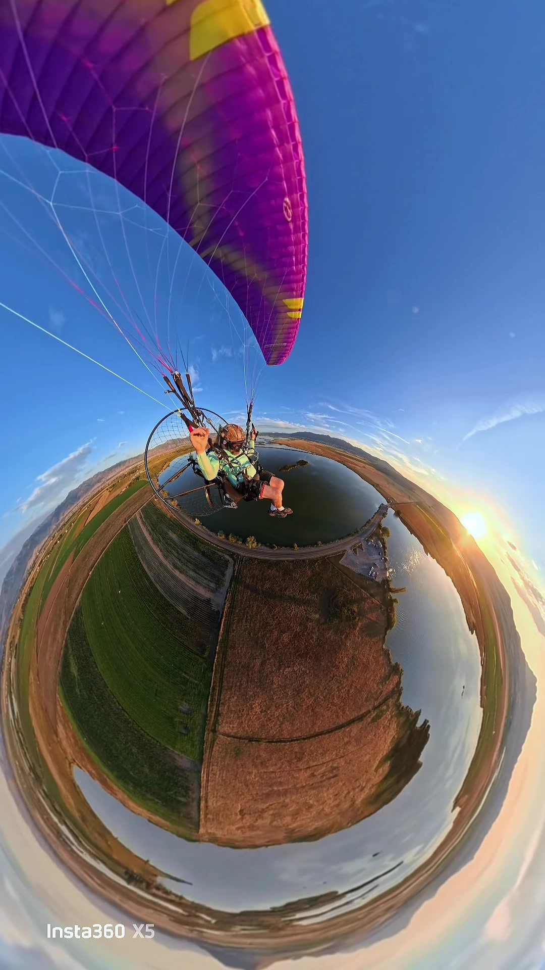 Blowing some smoke on the first flight with @PPG Smoke #tempestoptics #ozoneparamotors 
