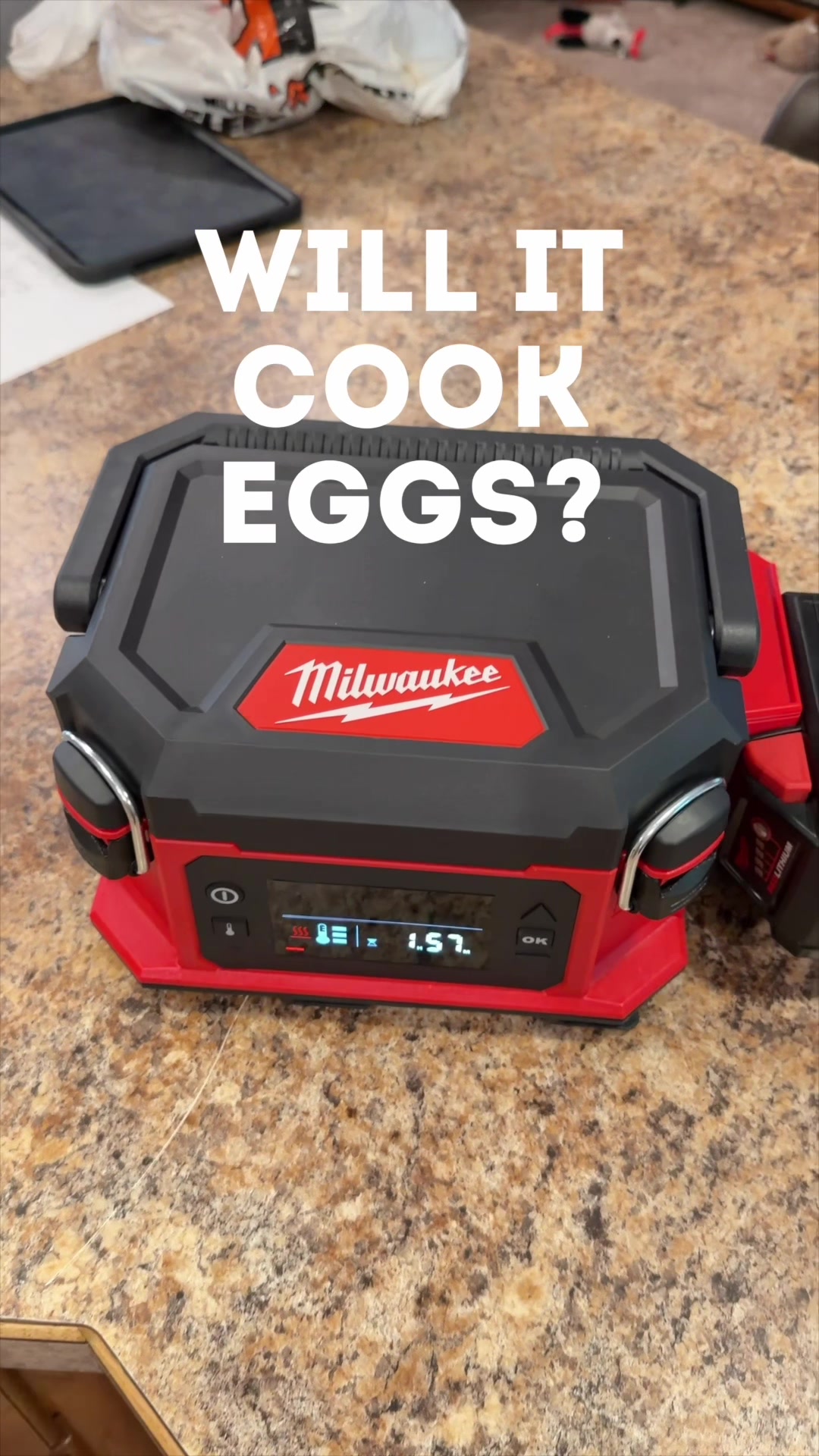 Let’s give breakfast a shot in the mini crock pot…not supposed to call it that.  Sorry @Milwaukee Tool :-) 