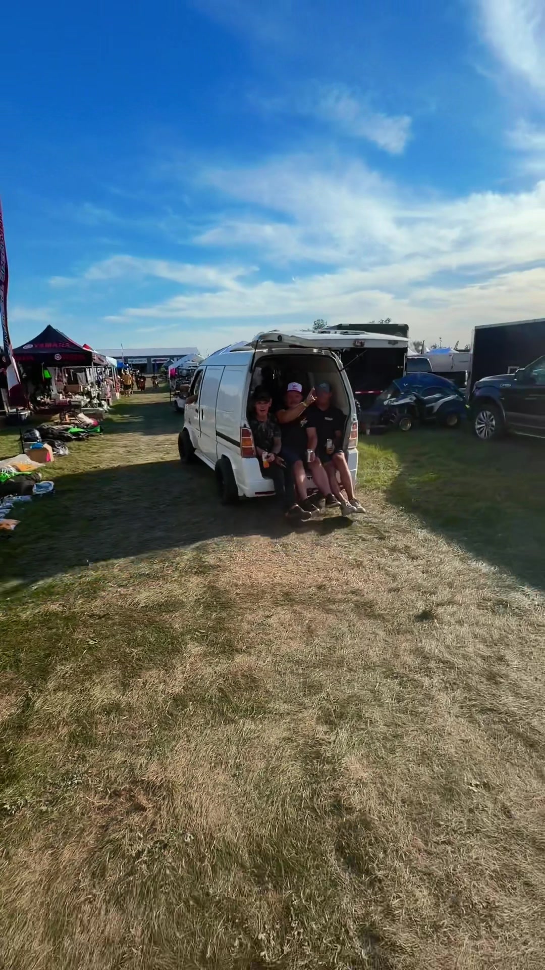 The only way to do Haydays, in a cart or a van 😂 #haydays #swap #fyp #funny #snowmobiling @mr.snowmax 