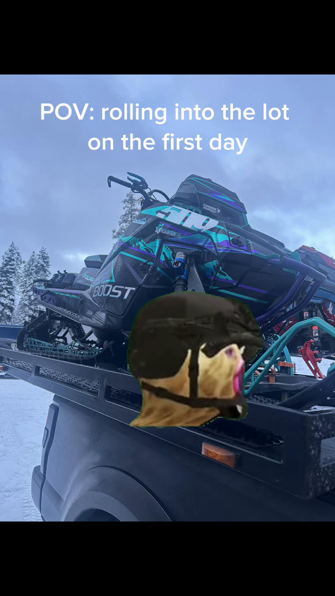 Sledding szn is right around the corner #snowmobile #Meme #memecut 