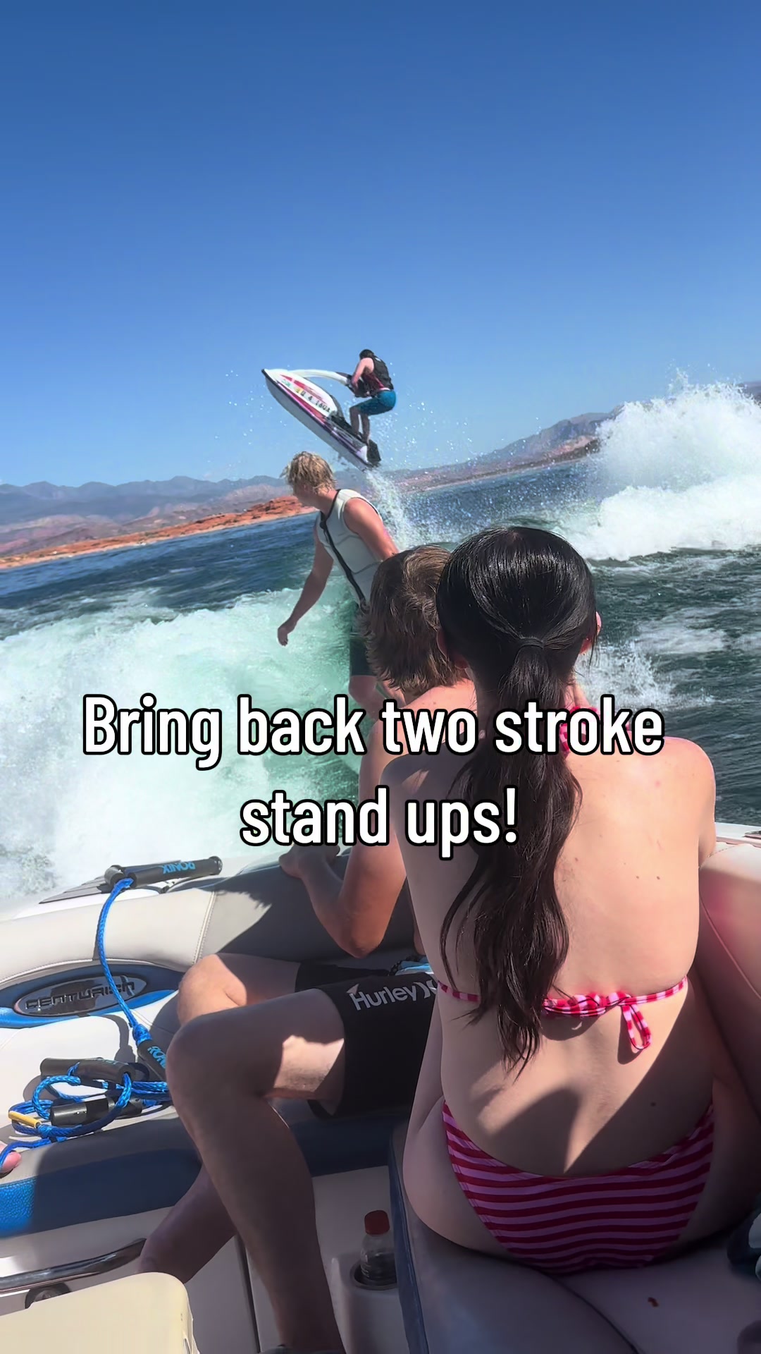 Fun weekend on the lake! #OctaneCowboys #SendIt #standupjetski #kawasaki #2strokes @Kawasaki USA 