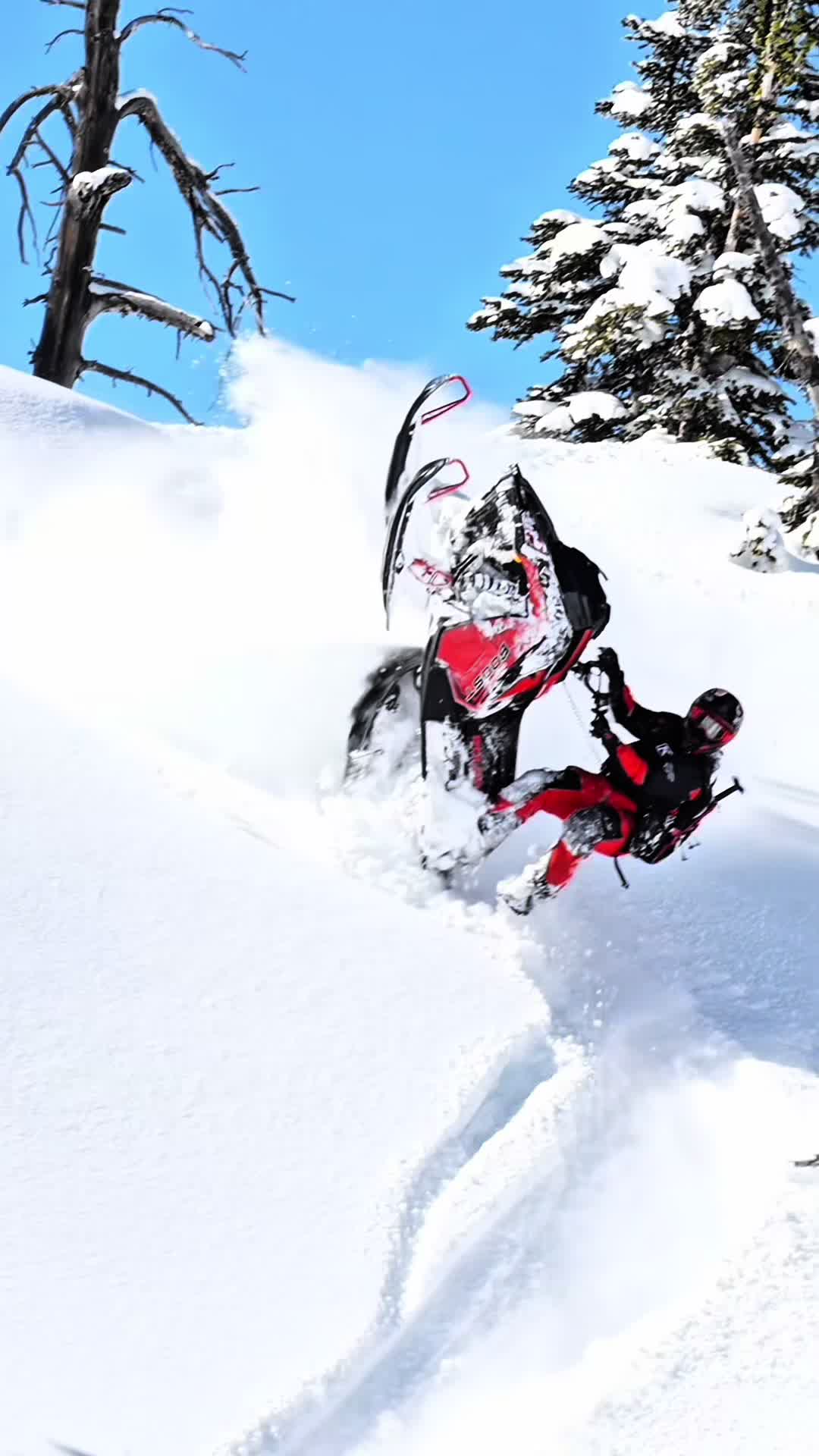 The air is getting cold! #snowmobile #fyp 