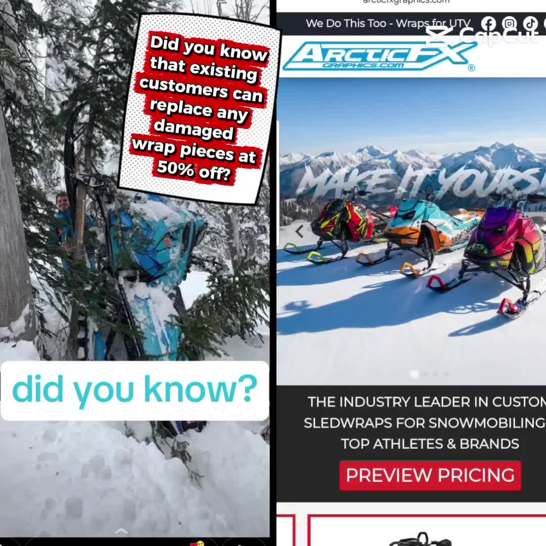 sledding season is almost here it's time to freshen up those sleds! ⬇️ https://dravow.com/go/arcticfx-graphics-granger-decook-1636qq @ArcticFX 