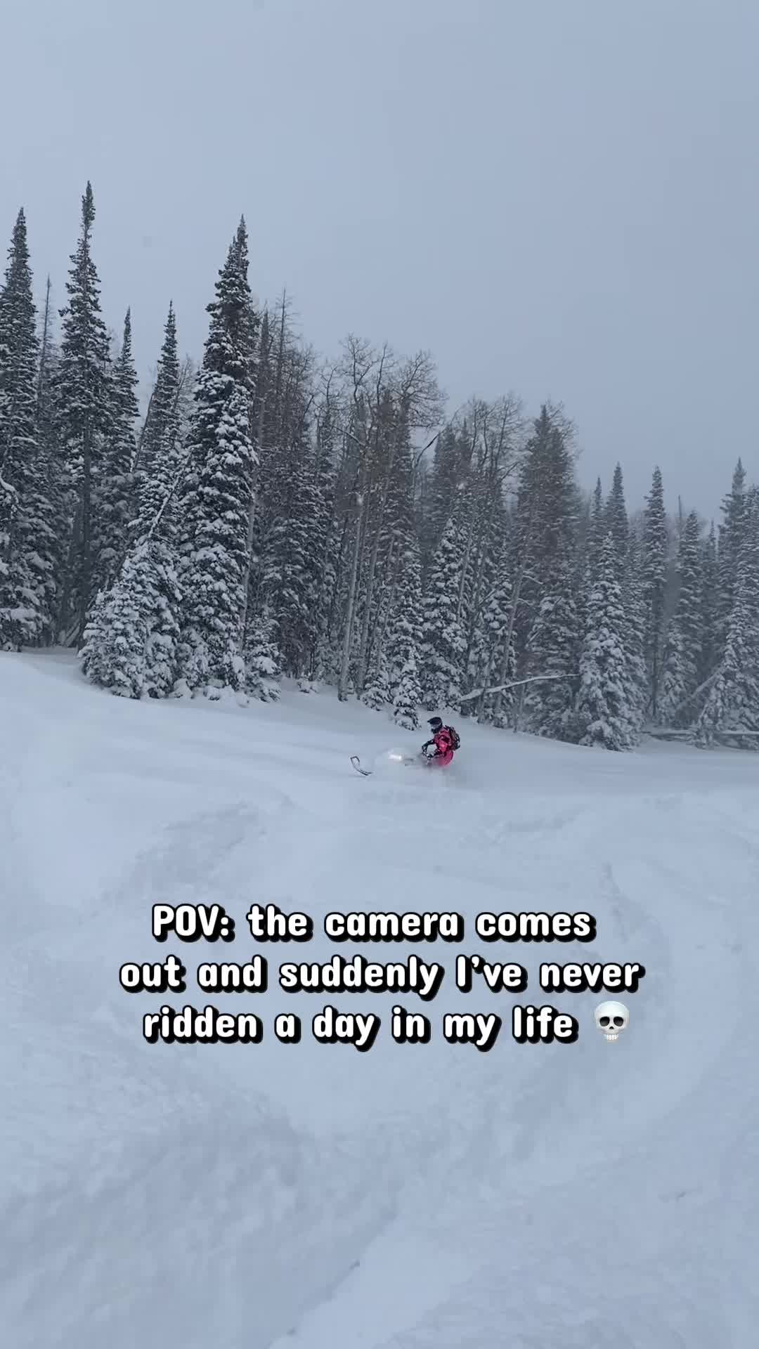 Years of riding and somehow this is what ends up on camera 😂 guess we’re keeping things entertaining 💀 #snowmobiling #snowmobilelife #backcountryriding #sledseason