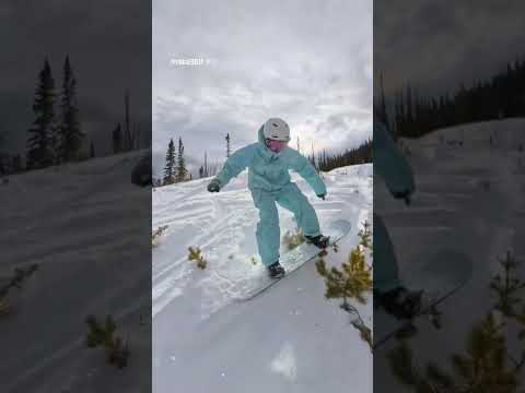 Big Sky resort Snowboard fail on Bad Dog #winter #snow #fail #snowboarding #insta360