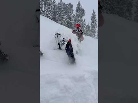 Snowmobiles or submarines? This snow is epic!🏔️❄️ #snowmobiles #snow #winter #sledders #mountains