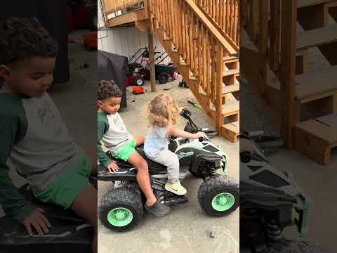 Kid falls of 4 wheel ( no kid was hurt during making of this video) #funnyvideo #4youpage #trending