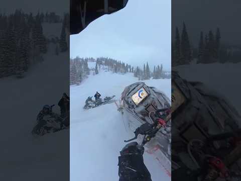 A little too close for comfort on that one! #snowmobiling