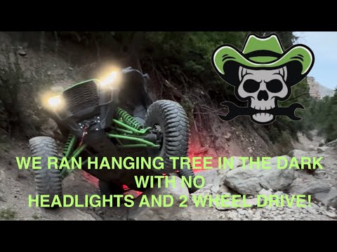 Hanging Tree in the dark with @Mountainslayerz with no headlights and 2 wheel drive!