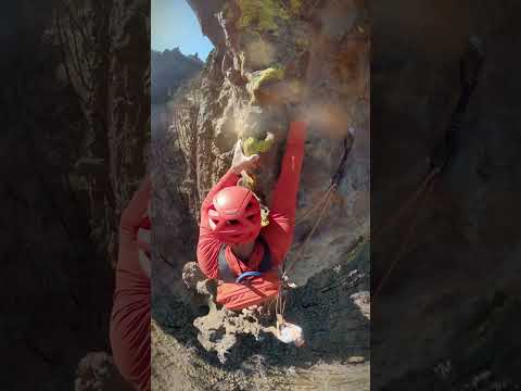 Climbing ancient volcanic towers in Wyoming. Incredible exposure on these giant formations.